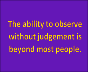 observation judgement